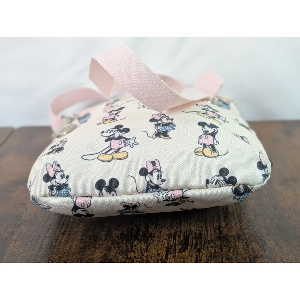 Disney Loungefly Mickey Minnie Mouse AOP Canvas Crossbody Passport Bag